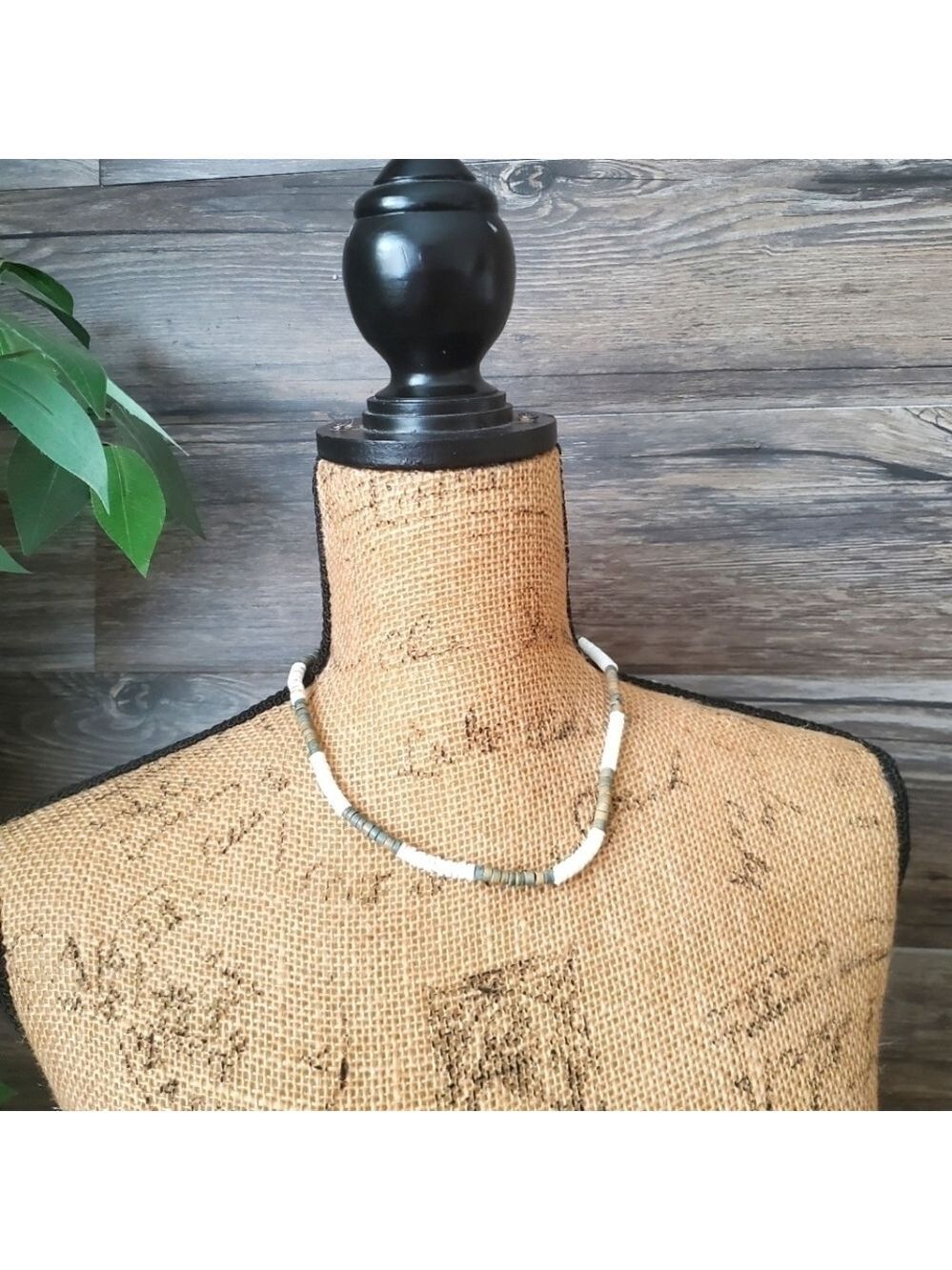 Earthly Toned Shell Round Necklace Ocean Beach